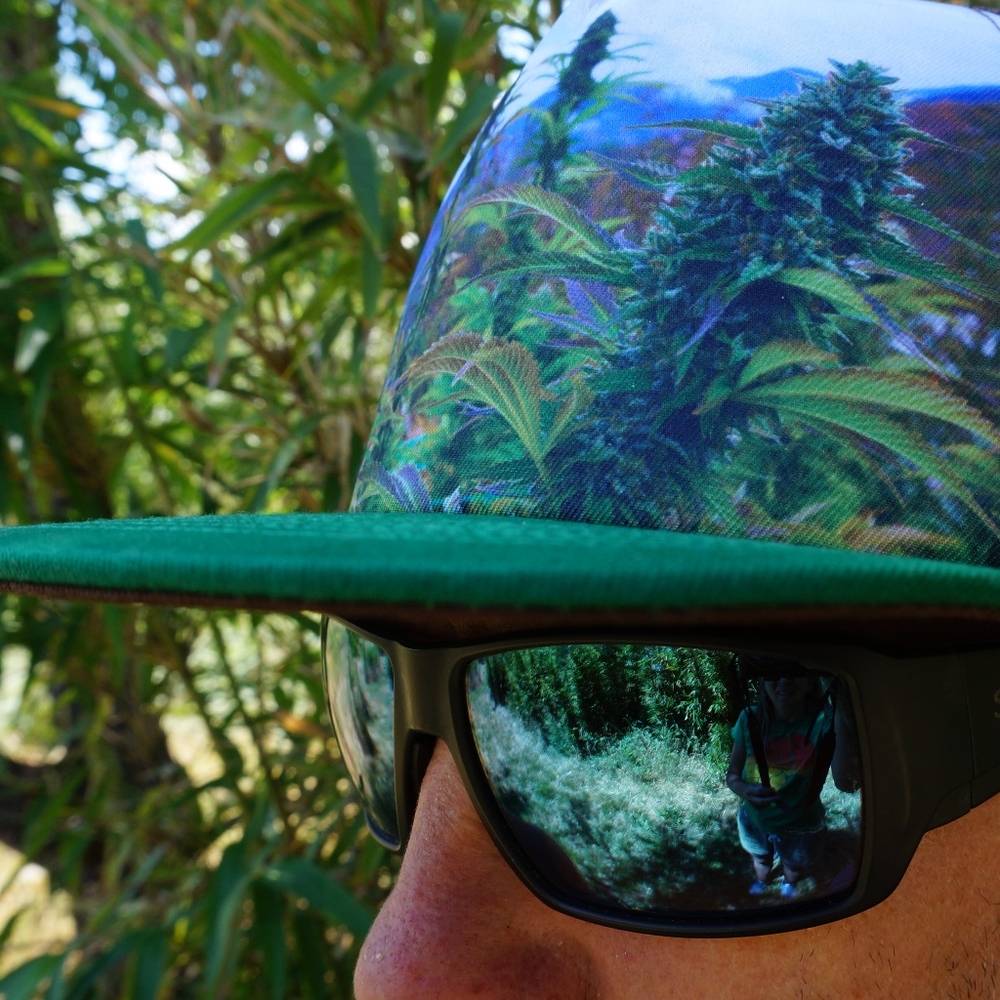 Ganja Green Trucker/Baseball /Flat Brim Hat